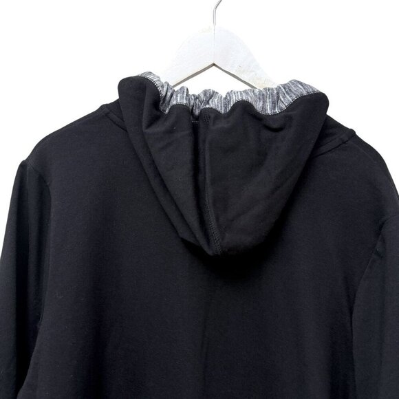 CATHERINE'S Womens Sweatshirt Plus Size 1X Black Gray Trim Hoodie 3/4 Sleeve NWT - Picture 7 of 10